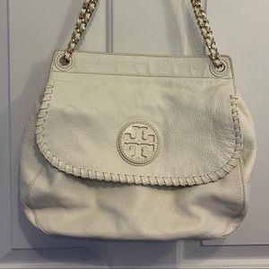 Tory Burch white leather bag
